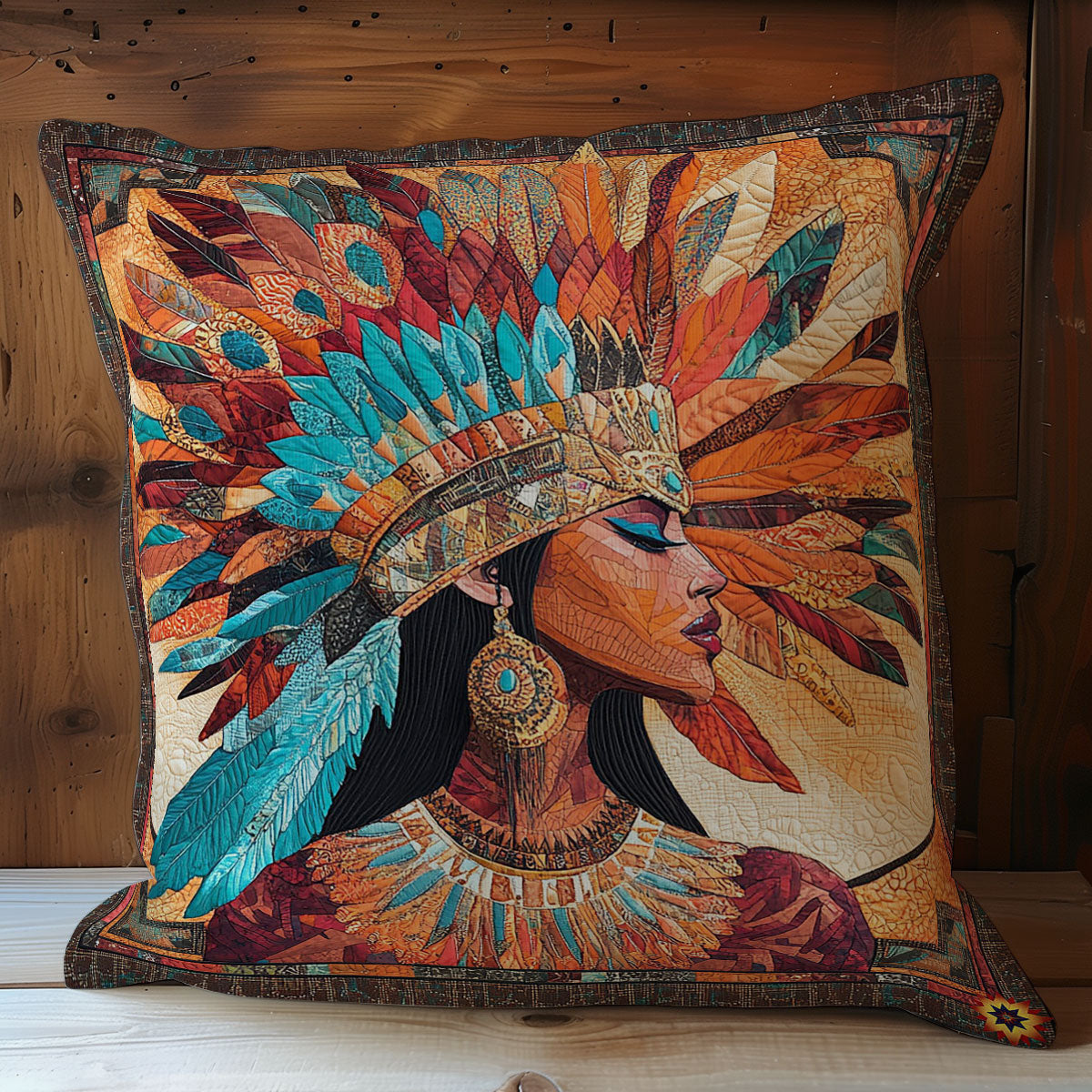Aboriginal Women Quilt Pillow Case Square Pillow Cover Native American Mother’S Day Gifts