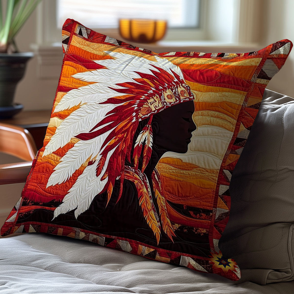 Aboriginal Quilt Pillow Case Square Pillow Cover Native American Christmas Gift Ideas