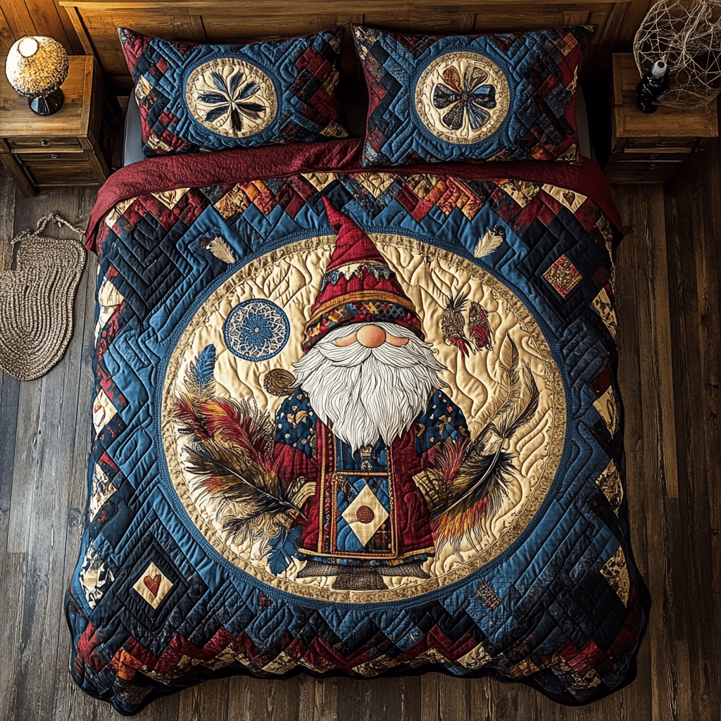 Aboriginal Gnome Duvet Cover Set Quilt Bedding Set Bedspread Unique Gift For Daughter